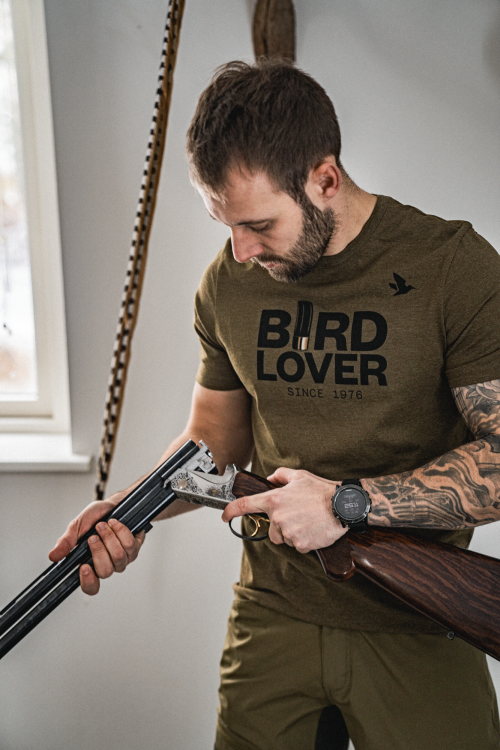 T-shirt-Meski-Seeland-Bird-Lover-Dark-Olive-Melange
