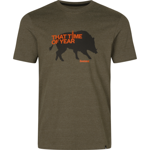 T-shirt-Meski-Seeland-That-Time-Pine-green-melange