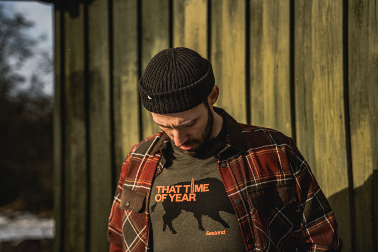 T-shirt-Meski-Seeland-That-Time-Pine-green-melange