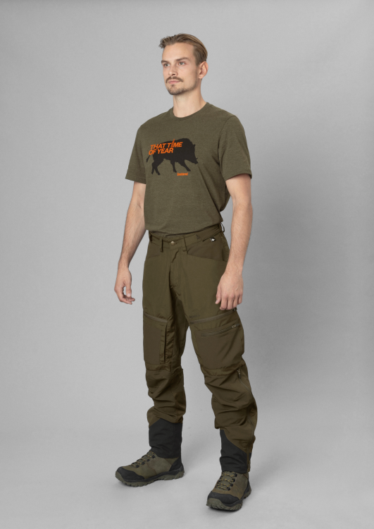 T-shirt-Meski-Seeland-That-Time-Pine-green-melange