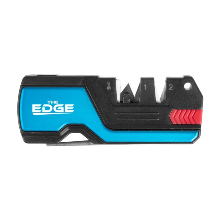 Ostrzalka do nozy THE EDGE bushSHARP niebieska + krzesiwo