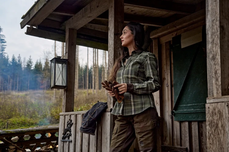 Koszula Damska Pajala Harkila Olive check