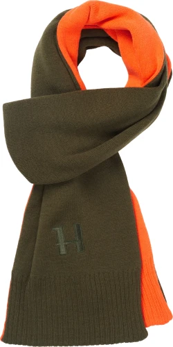 Dwustronny-szal-Harkila-Willow-green-Orange