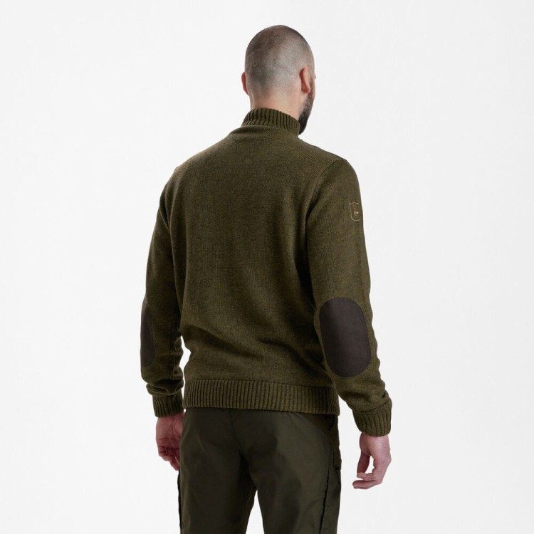 sweter-meski-dla-mysliwego-deerhunter-zielony-cieply-gruby-zimowy