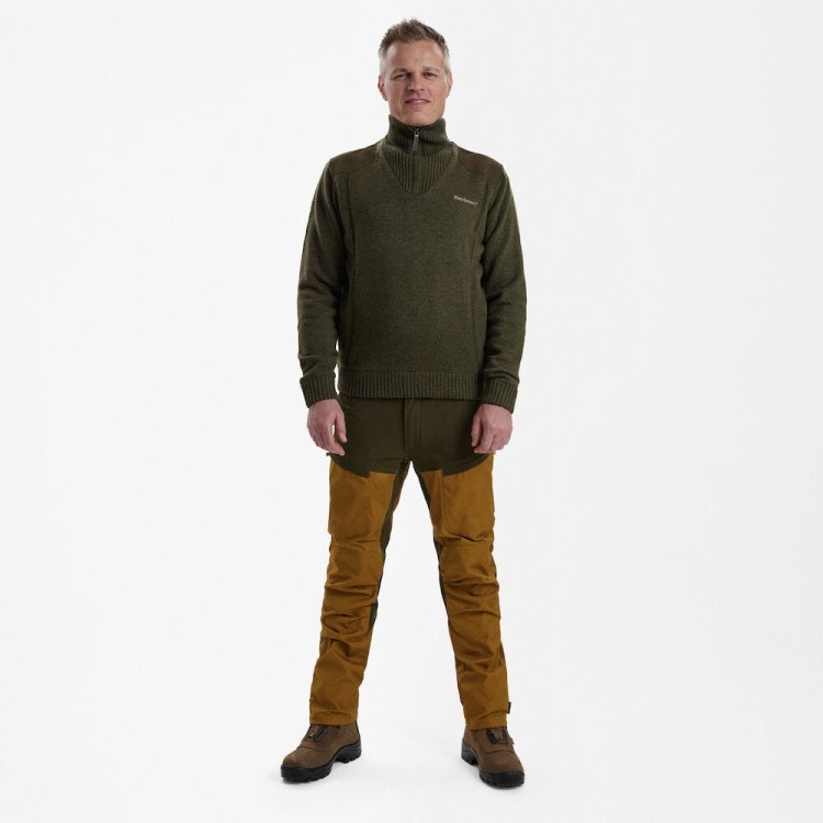 sweter-meski-dla-mysliwego-deerhunter-zielony-cieply-gruby-zimowy