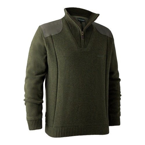sweter-meski-dla-mysliwego-deerhunter-zielony-cieply-gruby