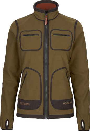 Dwustronny polar Damski Harkila Kamko Dark olive Arabian spice