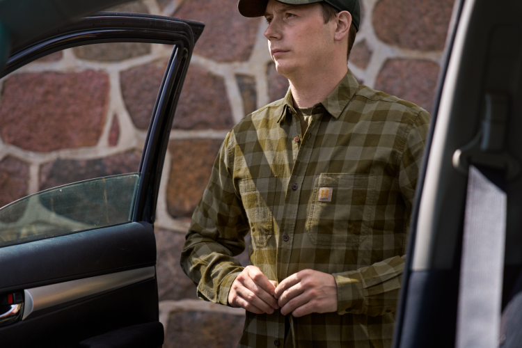 Koszula Meska Harkila Scandinavian Dark olive check