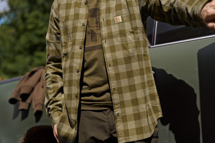 Koszula Meska Harkila Scandinavian Dark olive check