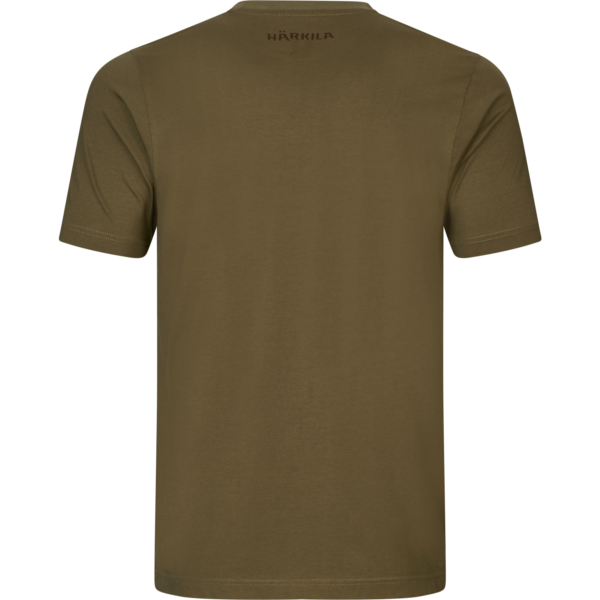 T-shirt Męski Härkila H-Logo Dark olive - obrazek 2